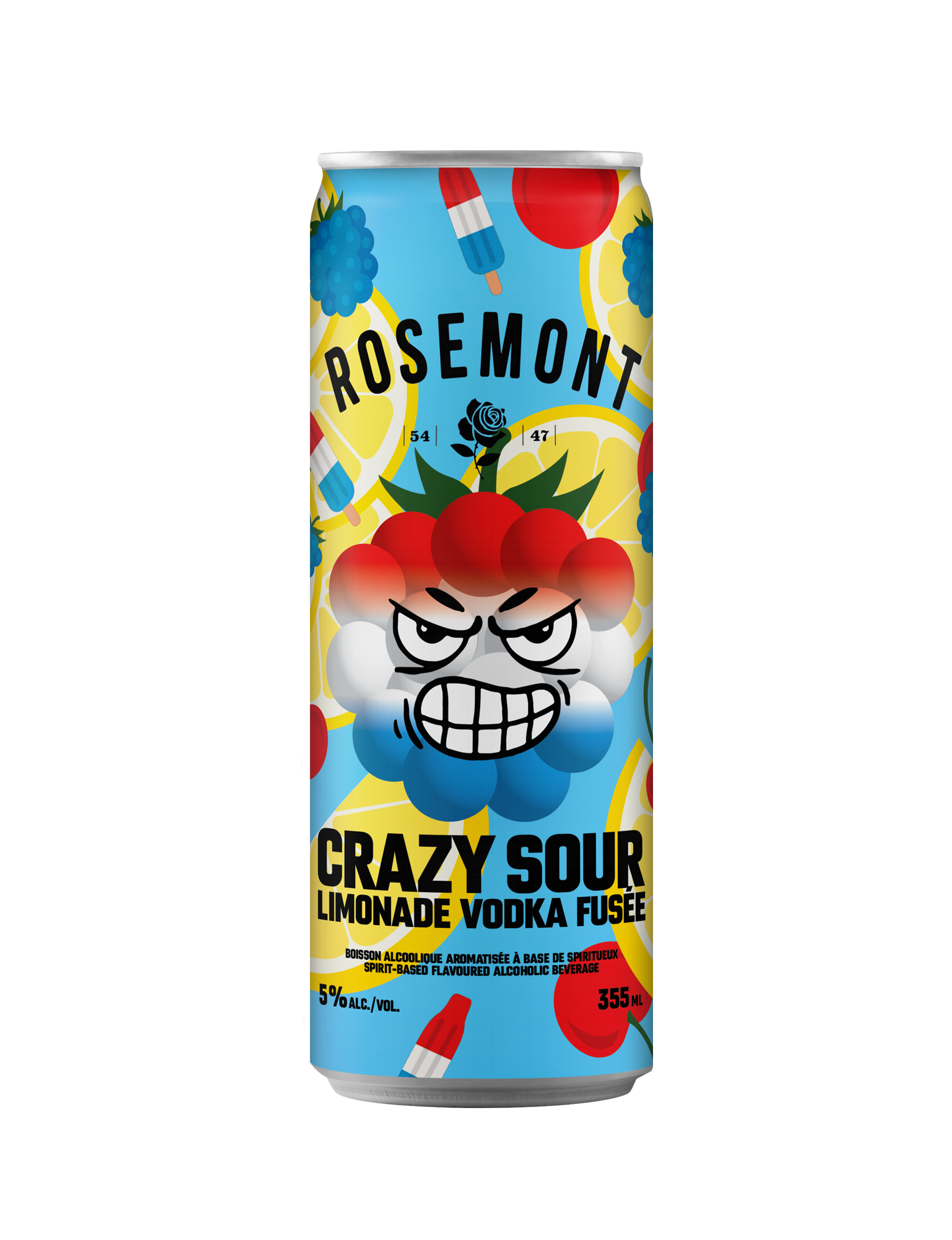 Can of Rosemont Crazy Sour Fusée Limonade-Vodka