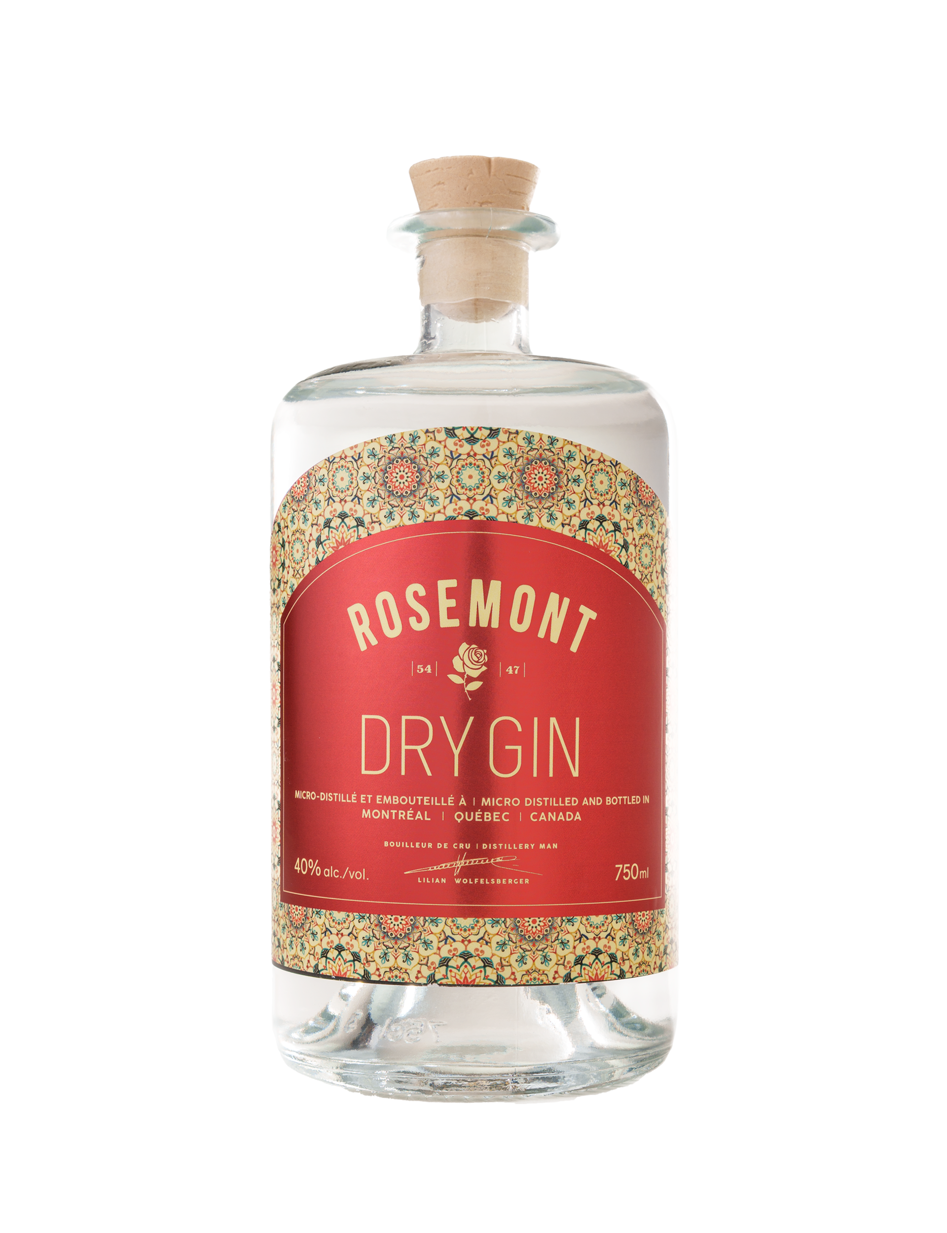 Une bouteille de Rosemont Dry Gin