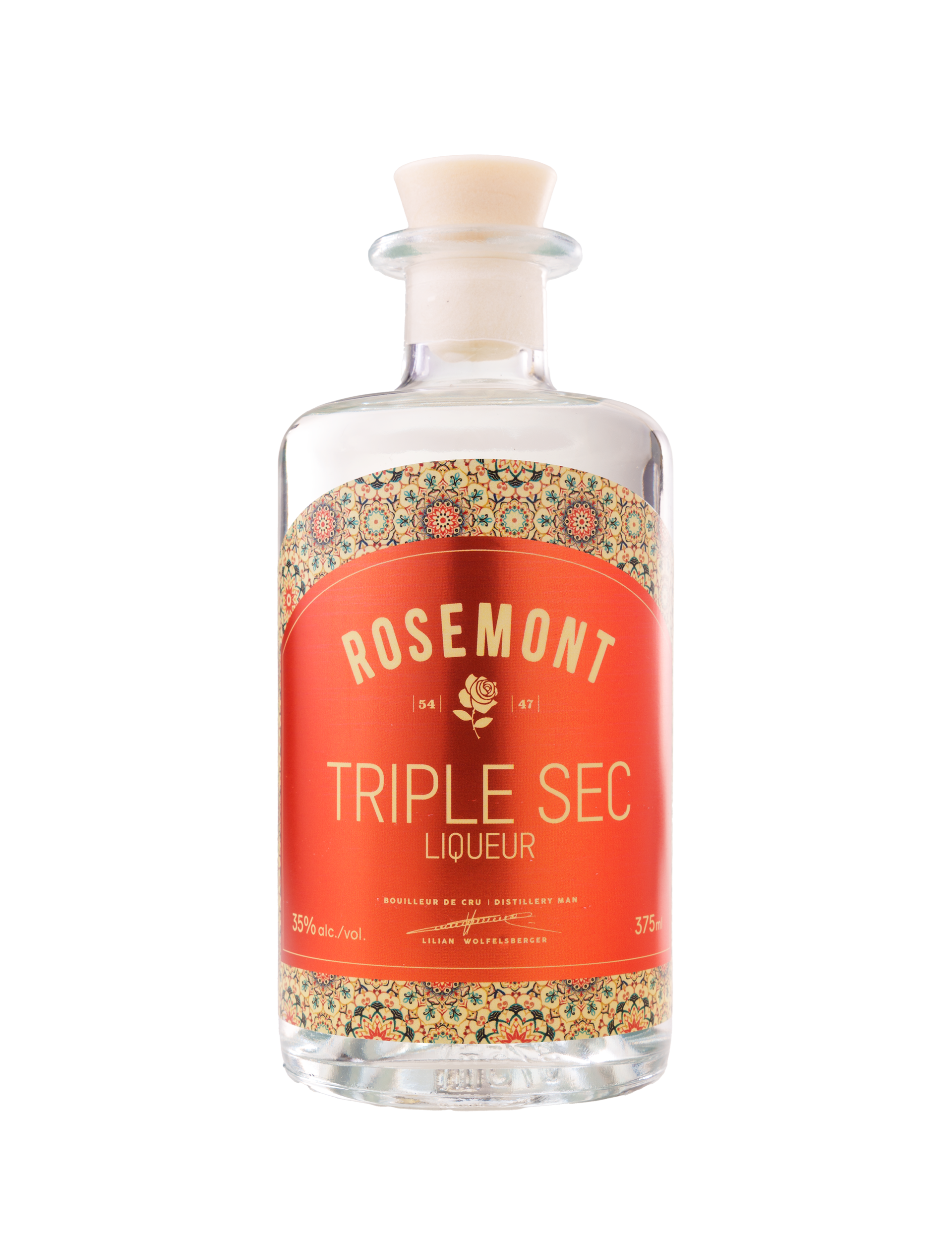 A bottle of Rosemont Triple Sec